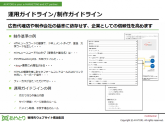 Webサイト運用ガイドライン作成